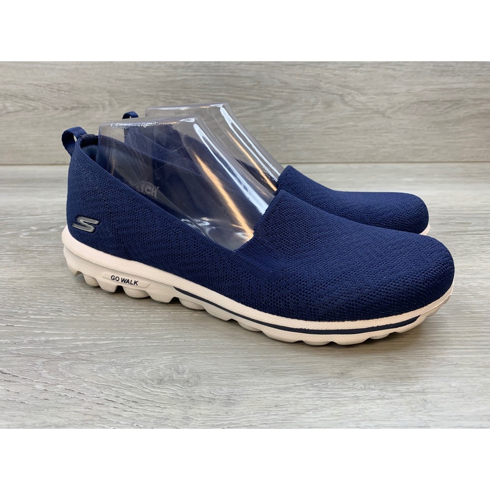 Skechers Go Walk Women's Blue Slip On Walking Shoes 9.5 Casual Comfort Shoes